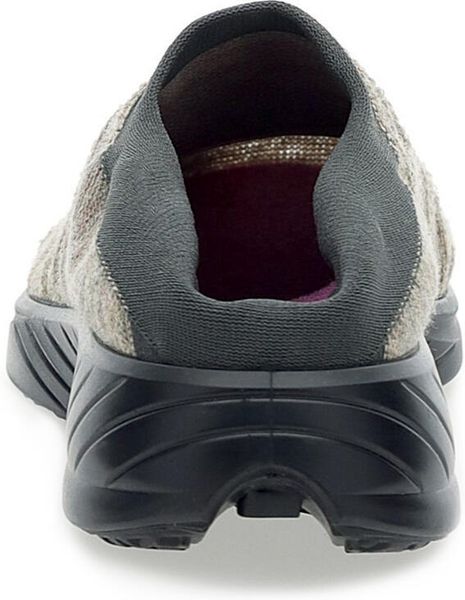 Lady 3D Ribs Sabot Wool Black Sole