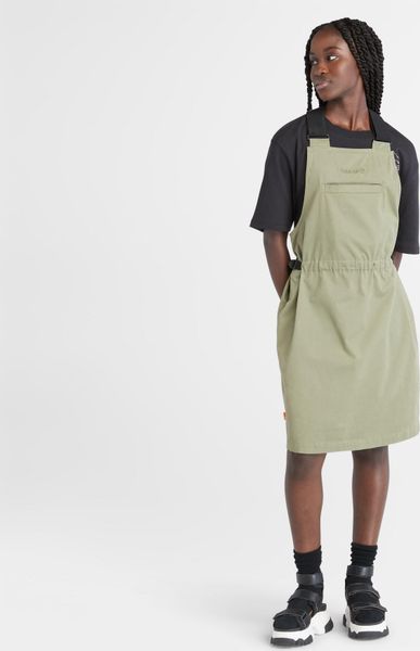 Womens Solid Overall Dress