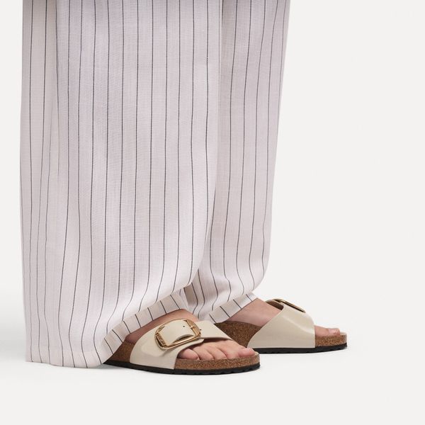 Madrid Big Buckle Natural Leather Patent Women