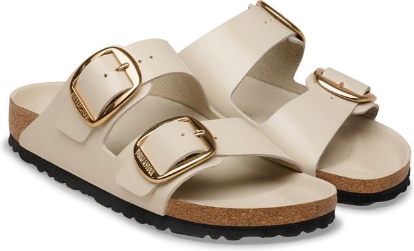Arizona Big Buckle Natural Leather Patent Women