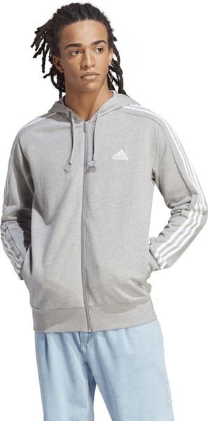 Essentials French Terry 3-Stripes Full-zip Hoodie