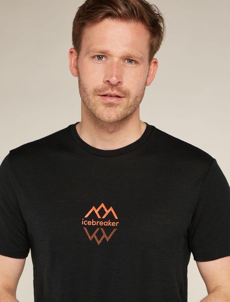 Men Merino 150 Tech Lite Short Sleeve Tee Icebreaker Logo Reflections