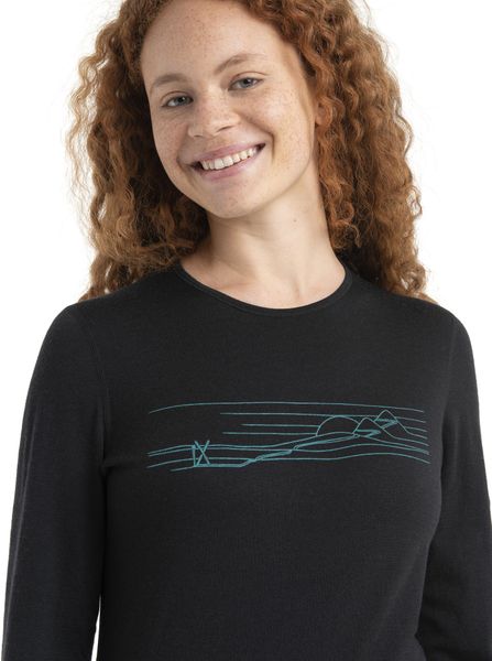 Women 200 Oasis Long Sleeve Crewe Ski Stripes
