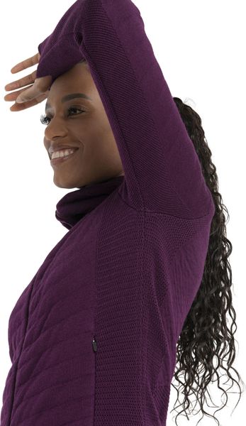 W Mer Tencel Zoneknit Long Sleeve Zip Hoodie