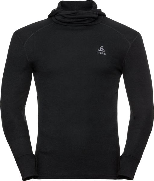 Men's Active Warm Long-sleeve Base Layer Top With Face Mask