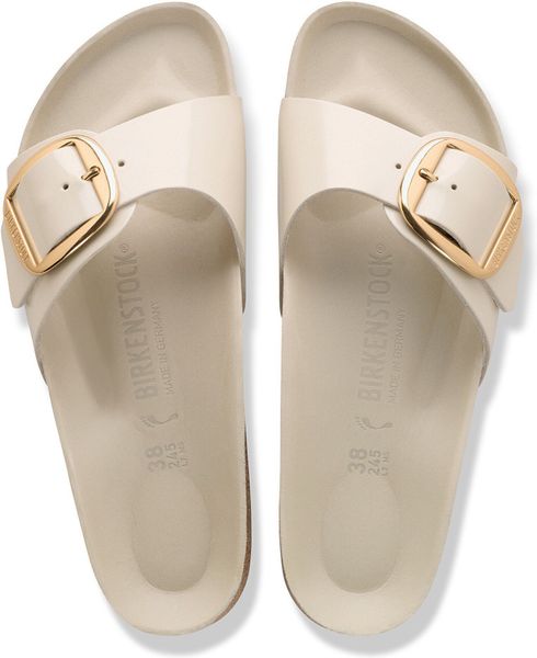 Madrid Big Buckle Natural Leather Patent Women