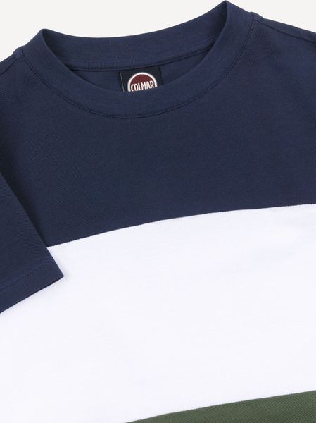 Color Block Crew Neck Piquet Shirt