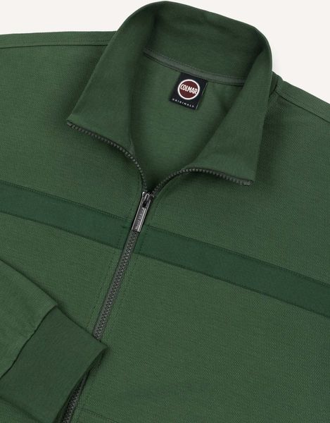 Texturised Interlock Ribbed Collar Sweatshirt