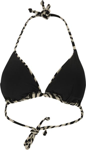 Tibbits W Triangle Graphic Bikini Top