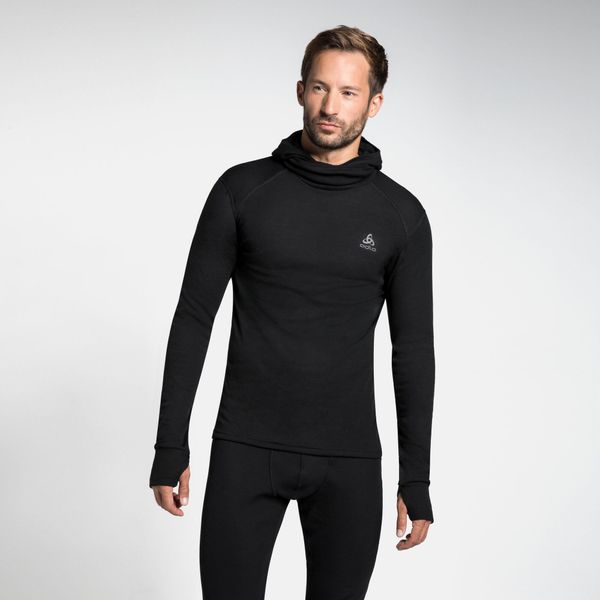 Men's Active Warm Long-sleeve Base Layer Top With Face Mask