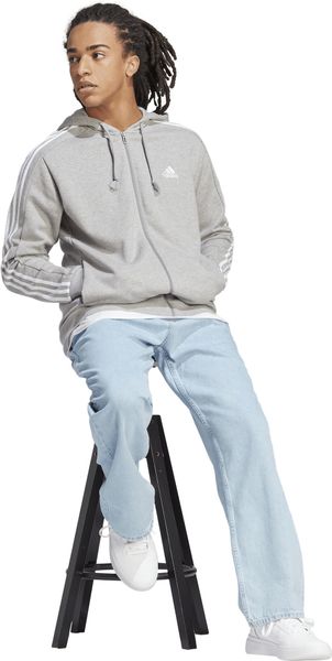Essentials French Terry 3-Stripes Full-zip Hoodie