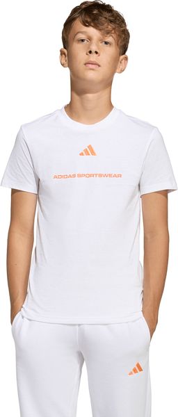 Adidas Boys Slogan Single Jersey T-shirt