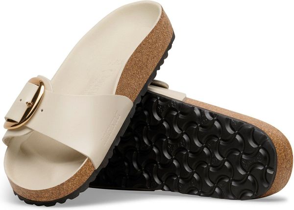 Madrid Big Buckle Natural Leather Patent Women