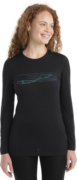Women 200 Oasis Long Sleeve Crewe Ski Stripes