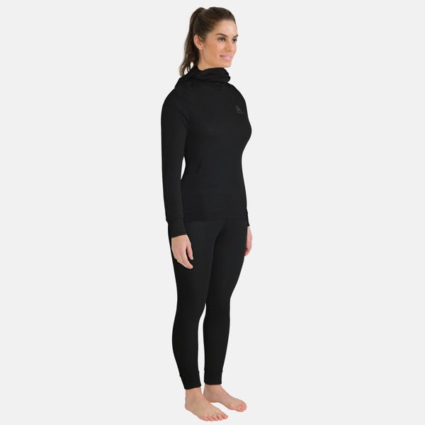 Women's Active Warm Long-sleeve Base Layer Top With Face Mask