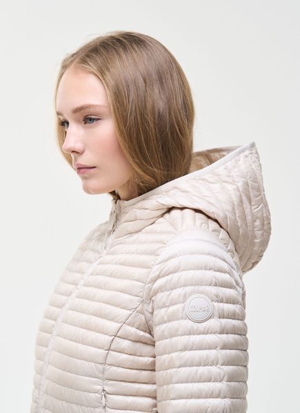 Quilted Jacket With Hood, Natural Down Light Weight