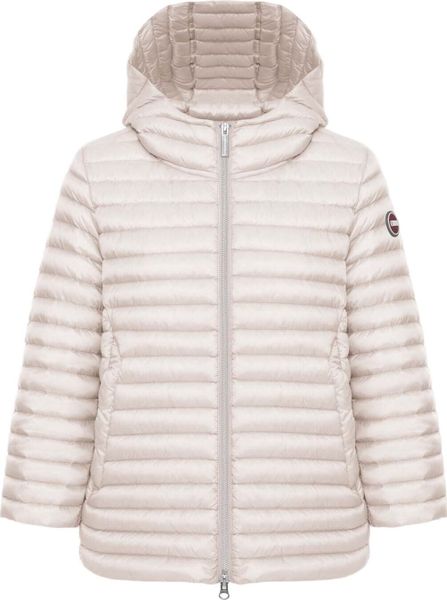 Quilted Hoodie Cape, Natural Down Light Weight