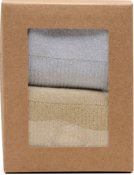 2 Pack Cotton Rib Glitter Eggshel+white