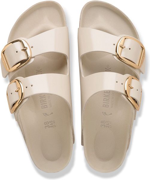 Arizona Big Buckle Natural Leather Patent Women