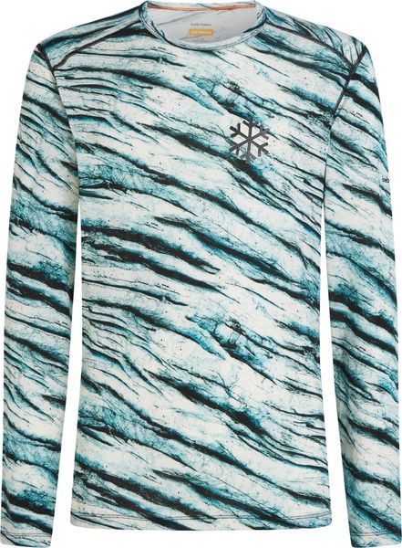 Men Merino 200 Oasis Long Sleeve Crewe Protect Our Winters AOP