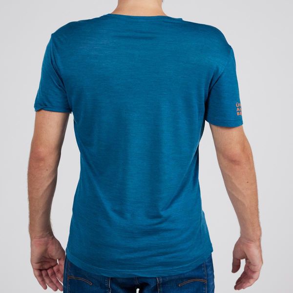 Kurzarm-shirt Merino über Alle BERGE. Superfein