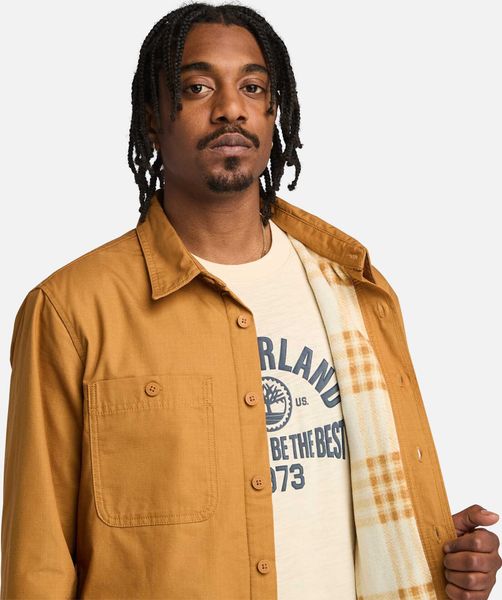 Mens Printed Fleece Lined Shacket