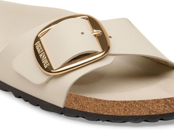 Madrid Big Buckle Natural Leather Patent Women