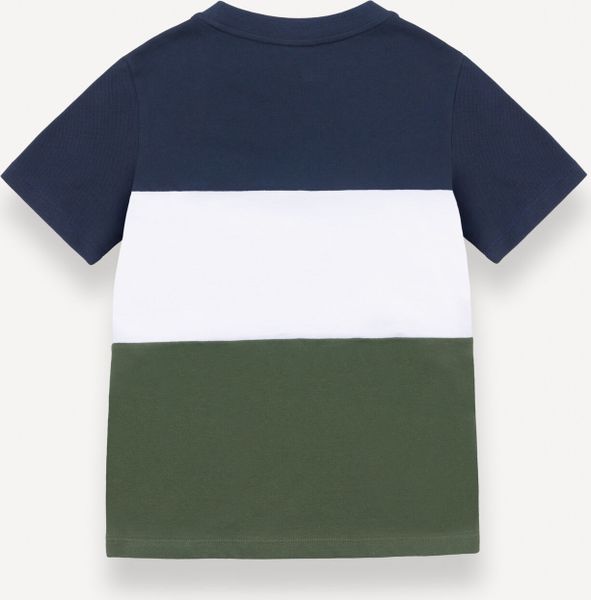 Color Block Crew Neck Piquet Shirt