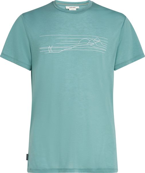 Men Merino Blend Core Short Sleeve Tee Ski Stripes