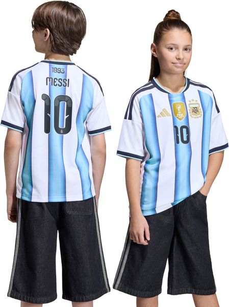 Argentina 26 Home Messi Jersey Kids