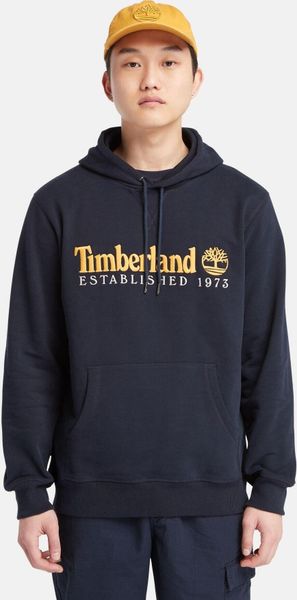 Mens Embroidery Logo Brush Back Hoodie
