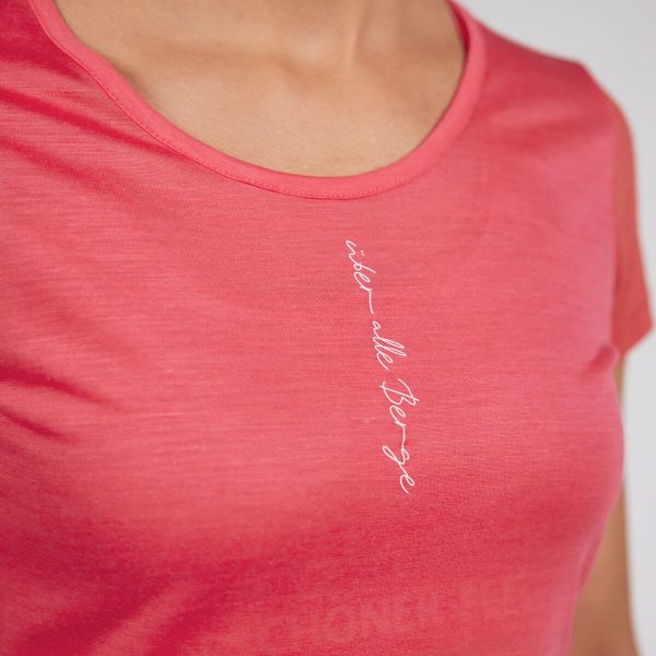 Kurzarm-shirt Merino über Alle BERGE. Superfein