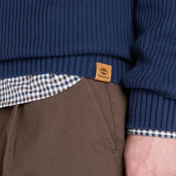 Mens Textured 1/4 Zip Swetaer