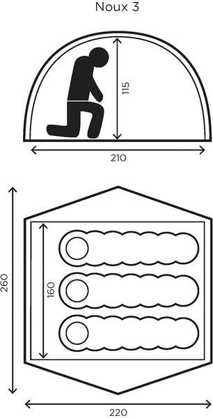 Noux Lite 3 Person Tent