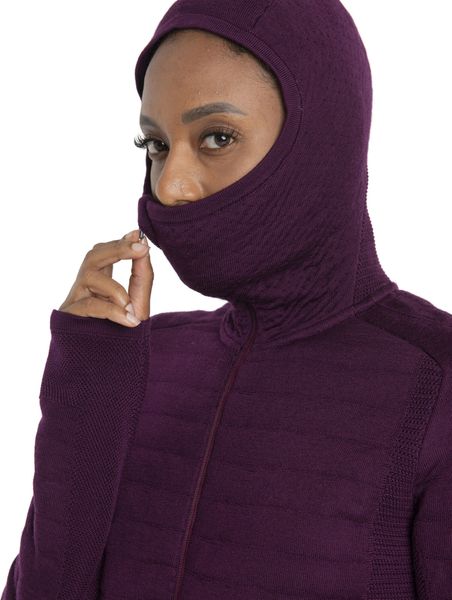 W Mer Tencel Zoneknit Long Sleeve Zip Hoodie