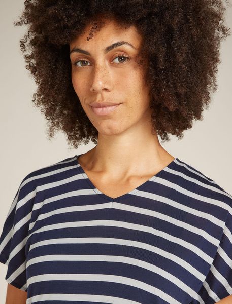 Women Merino Blend Drayden Reversible Short Sleeve Top Stripe