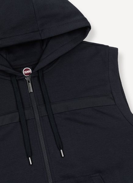 Vest With Hood Made BY Texturised Interlock Fabric