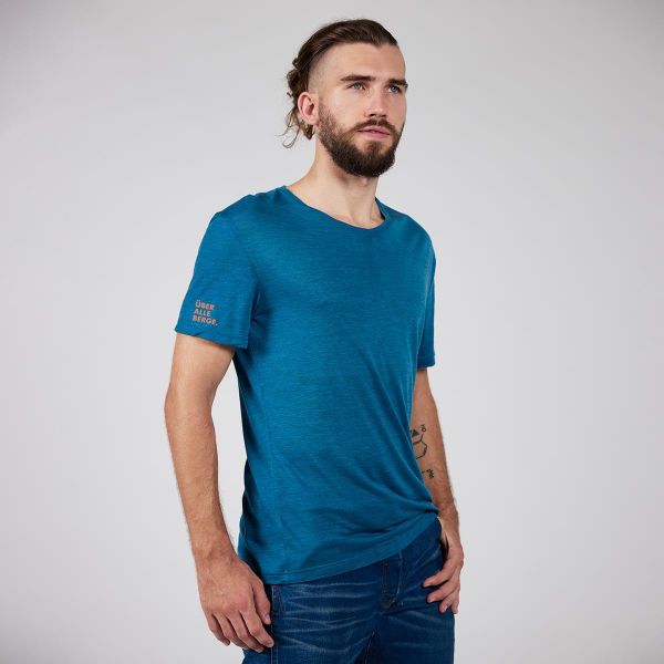 Kurzarm-shirt Merino über Alle BERGE. Superfein