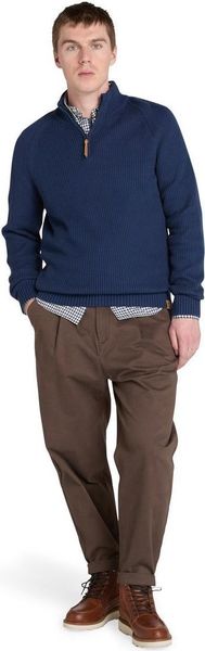 Mens Textured 1/4 Zip Swetaer