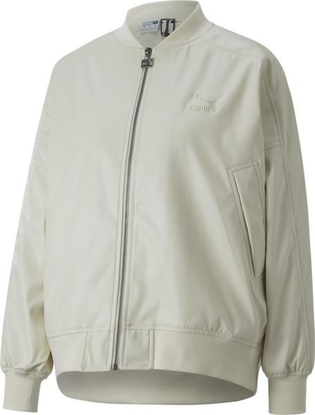 T7 Oversized Faux Leather Bomber