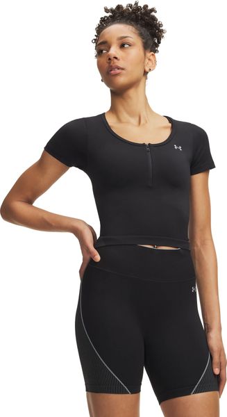 Vanish Seamless Crop Zip SS