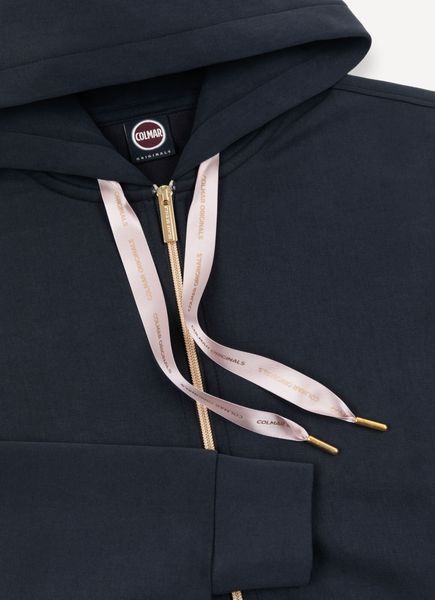 Full Zip Hoodie With Drawstring With Logo