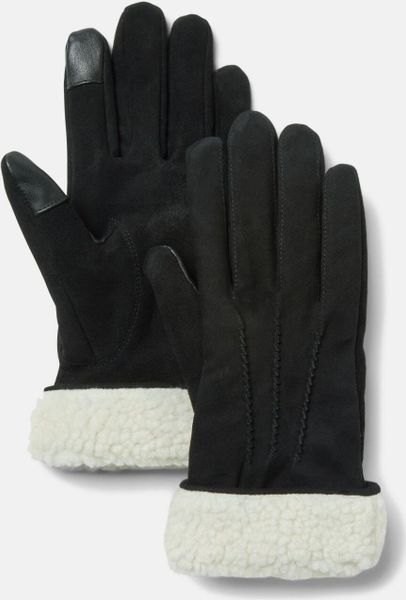 Womens Leather Glove With Sherpa