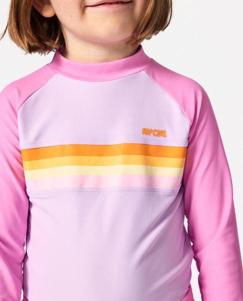 Rainbow Tide LS Rash Vest-girl