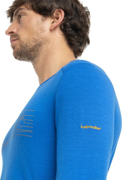 M 200 Oasis Long Sleeve Crewe Ski Stripes