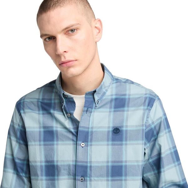 Mens Poplin Check Shirt