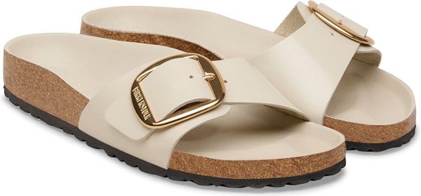 Madrid Big Buckle Natural Leather Patent Women