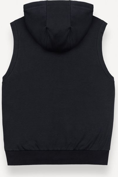 Vest With Hood Made BY Texturised Interlock Fabric