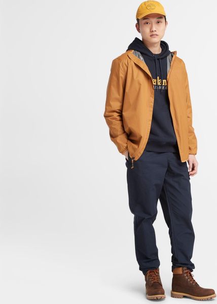 Mens Embroidery Logo Brush Back Hoodie