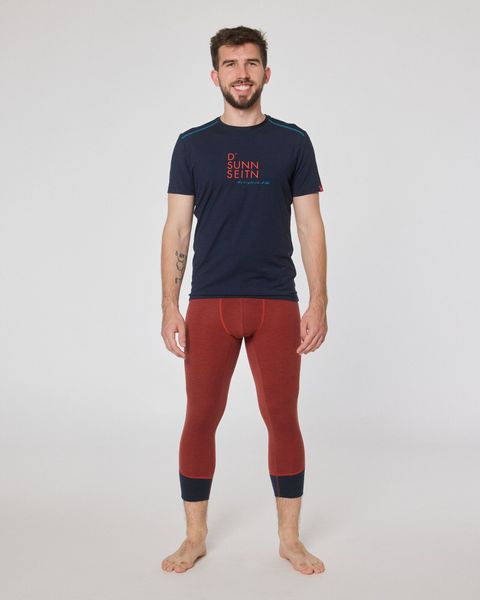 Kurzarm-shirt Merino D'sunnseitn Nachtblau